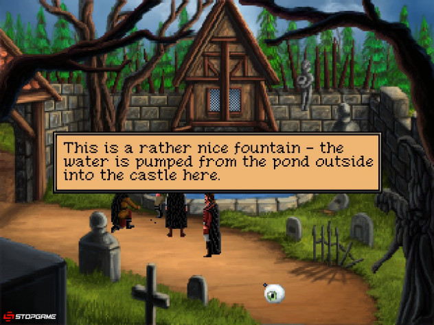 В игре есть некий безымянный рассказчик, с которым наш герой периодически общается.