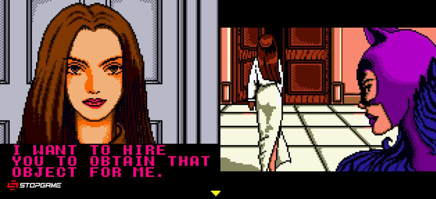 Пиксельная Талия в игре Catwoman на GBC.