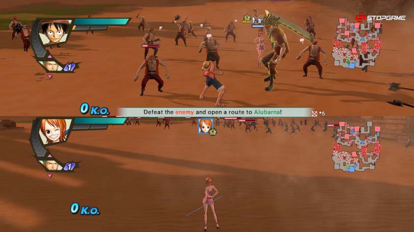 Онлайнового мультиплеера в Pirate Warriors 3, увы, нет. Доступен только локальный «кооп» с разделённым экраном.