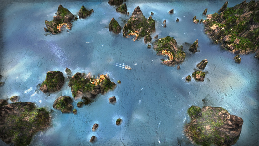 Острова, порты и моря каждую новую игру генерируются случайным образом.
