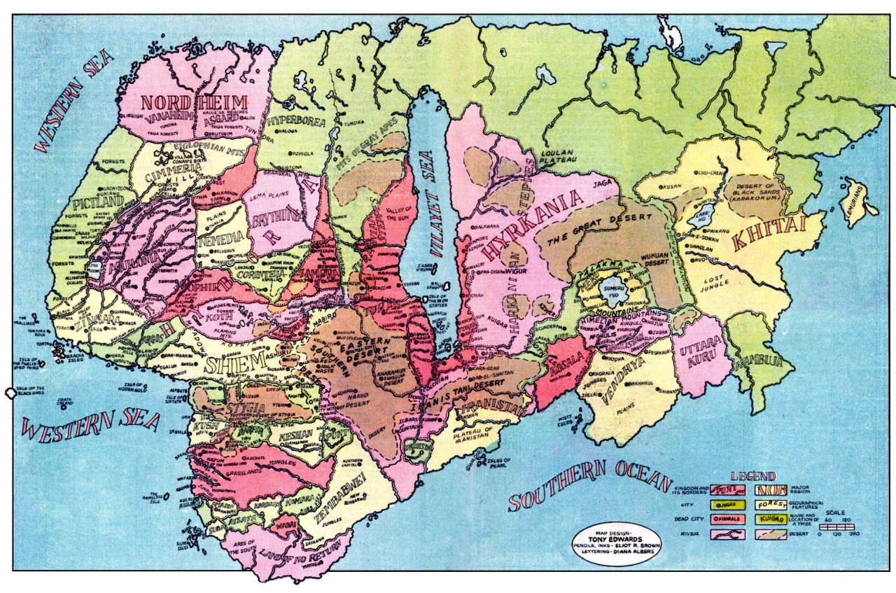 Хайборийская эра карта мира на русском