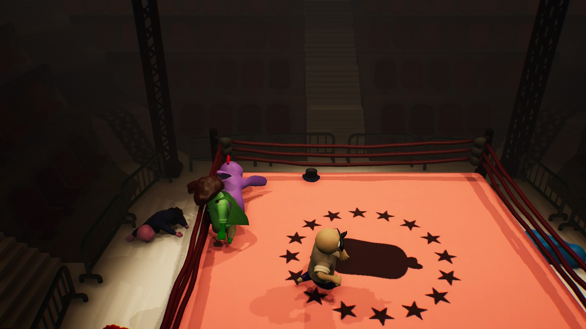 Gang beasts по сети на пиратке. Картинки gang Beasts. Gang Beasts ринг. Gang Beasts парк аттракционов. Gang Beasts обзор.