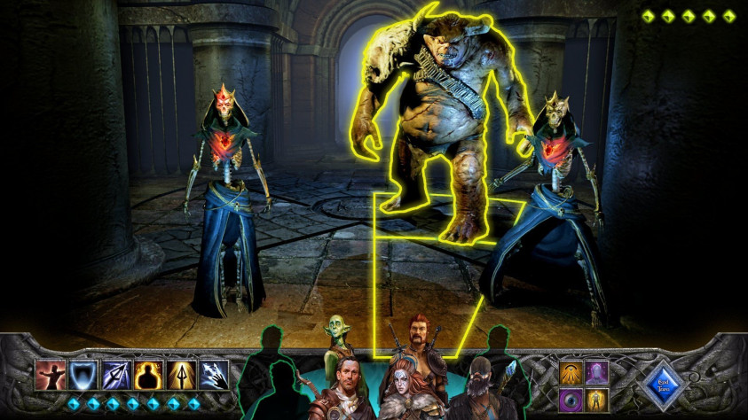 В боях могут участвовать до шести персонажей, но есть и два дополнительных слота под вызванных существ.