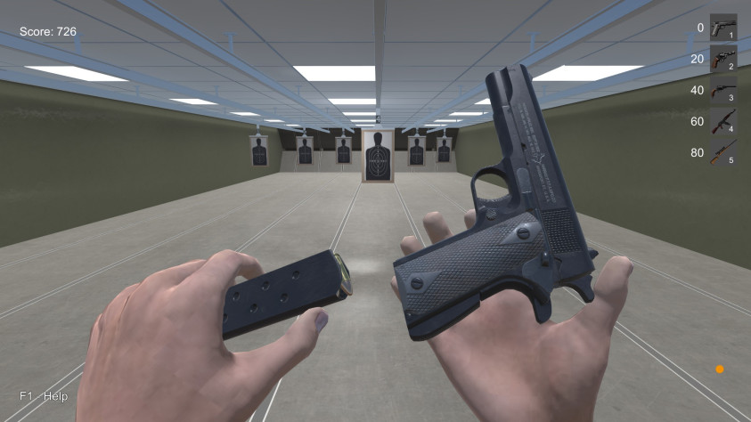 В Hand Simulator игроку придётся потратить пару часов только на то, чтобы научиться быстро перезаряжать оружие.
