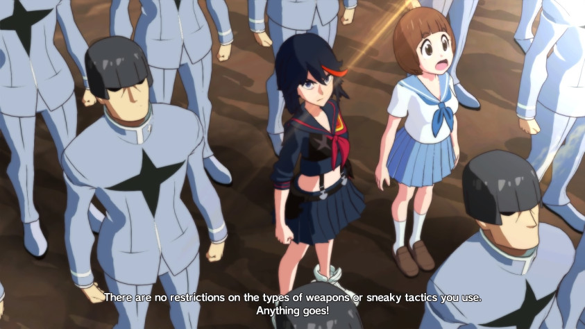 Скриншоты в сюжетном режиме после первой главы запрещены, так что вот вам изображение Рюко и Мако.