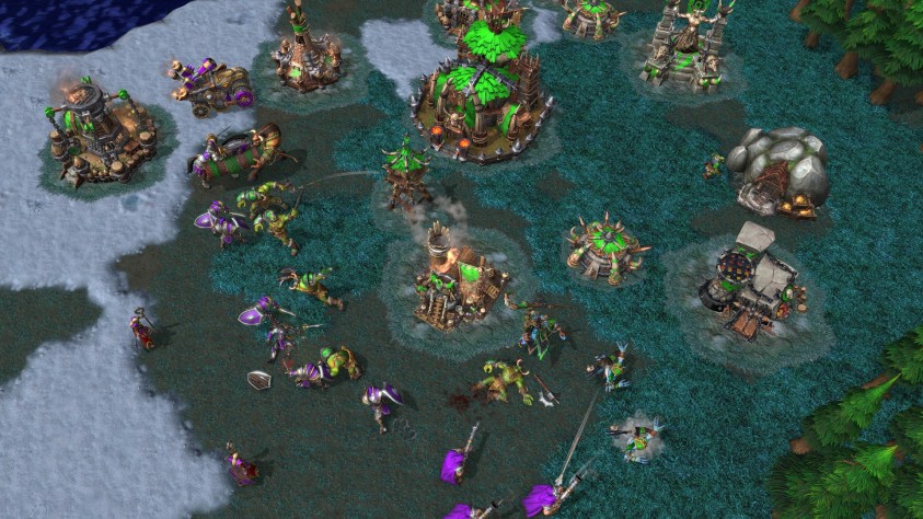 Думаю, мы все запомнили Warcraft III примерно такой — может быть, даже не сразу понятно, что на скриншоте улучшена графика.