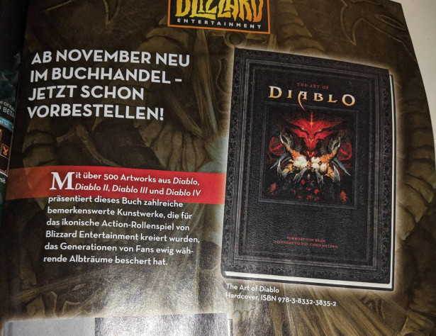 Blizzard часто становится жертвой утечек – о скором анонсе Diablo IV, к примеру, стало известно из артбука.