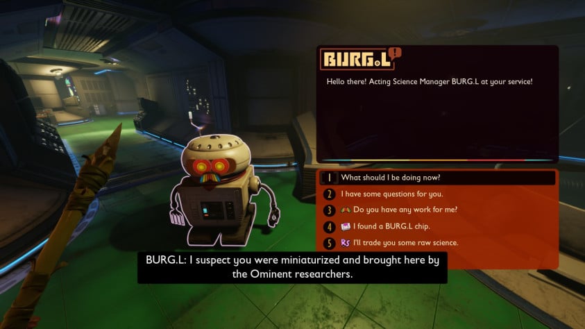 Робот по имени BURG.L и его задания – это пока весь доступный сюжет в ранней версии.