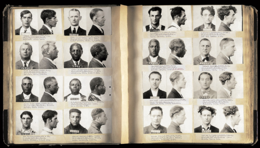 Фотографии преступников в журнале полиции, Сан-Франциско, США, 1930-е гг.