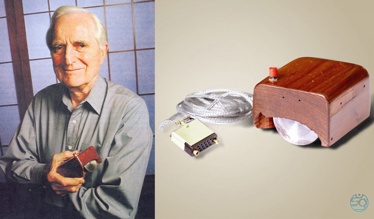 Кто сделал первый в мире. Дуглас Энгельбарт компьютерная мышь. Дуглас Энгельбарт первая компьютерная мышь. Дуглас Энгельбарт изобрел компьютерную мышь.
