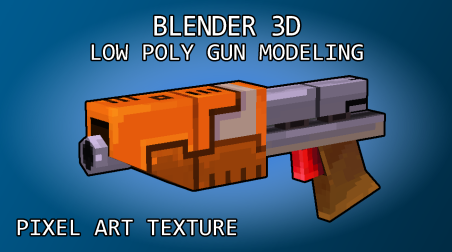 [Blender] Моделирование пиксельной пушки + моделирование космического корабля