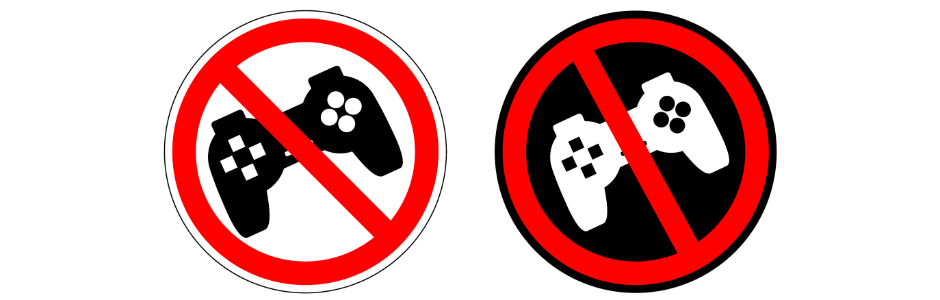 Запрет игр в россии. Компьютер запрещен. Запрет ПК символы. Нет игры. Знак нет играм.