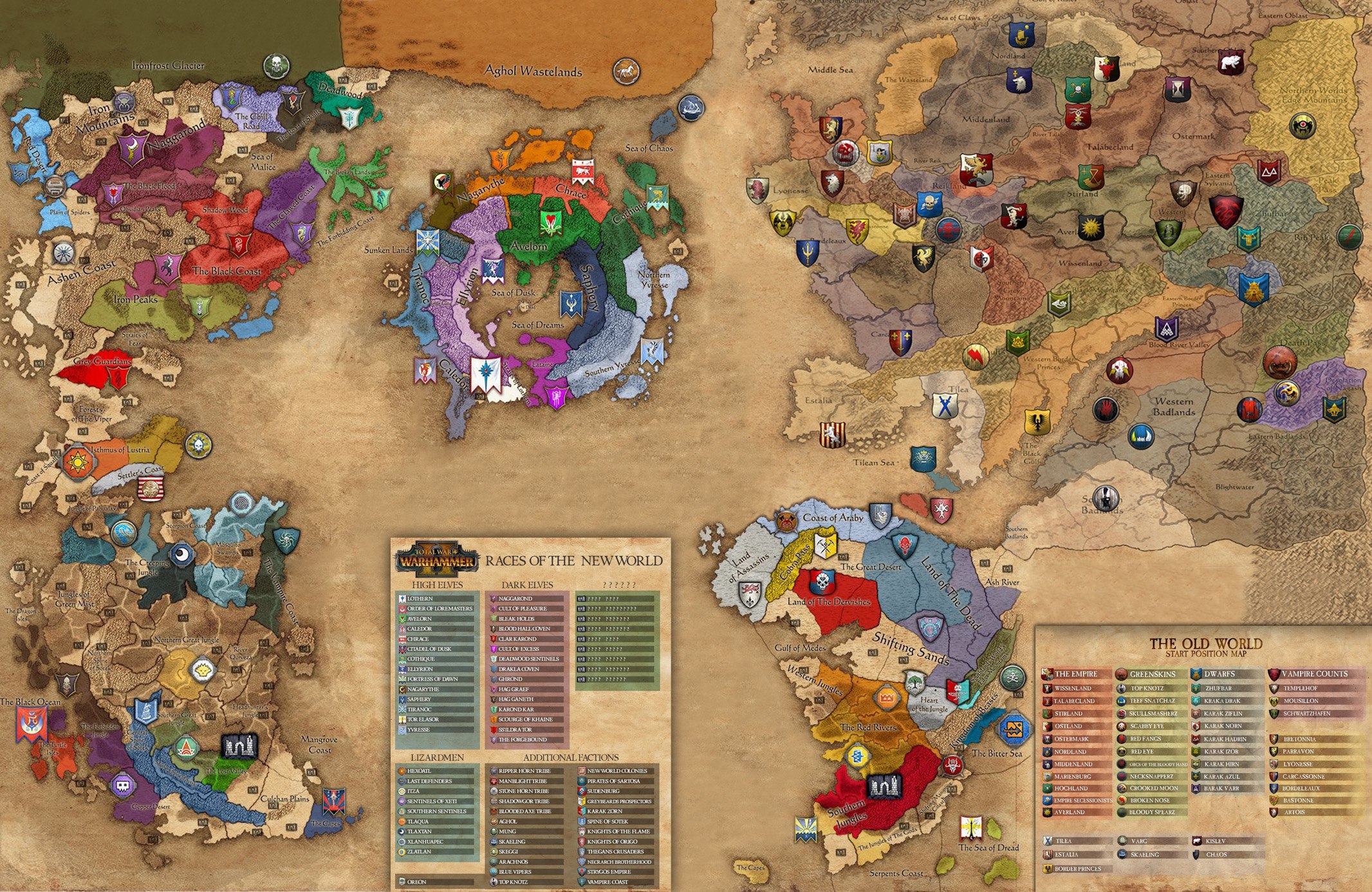 Total War Warhammer 2 карта мира