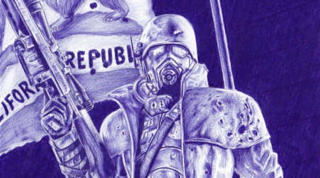 Рейнджер-ветеран НКР, Fallout NV. Рисунок ручкой