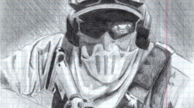 Призрак, Ghost Recon Future Soldier. Рисунок карандашом