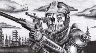 Хранитель поселения Край, Survarium. Рисунок карандашом