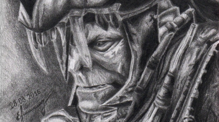 Вождь, Shadow of Mordor. Рисунок карандашом.