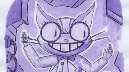 Профессор Генки, Saints Row: The Third. Рисунок акварелью