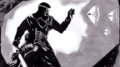 Корво Аттано, Dishonored. Рисунок акварелью и карандашом