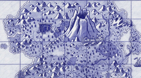 Карта острова Фаранга, Risen. Рисунок ручкой