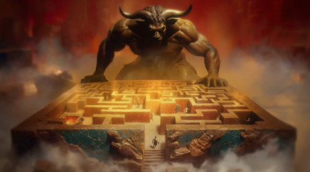 Minos: игра, где надо гонять мускулистых мужиков по подземелью