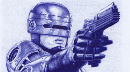 Робокоп. Рисунок ручкой
