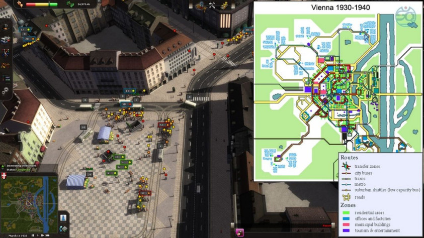 Эпицентр ада транспортной системы Вены 1930-х годов (карта самодельная).