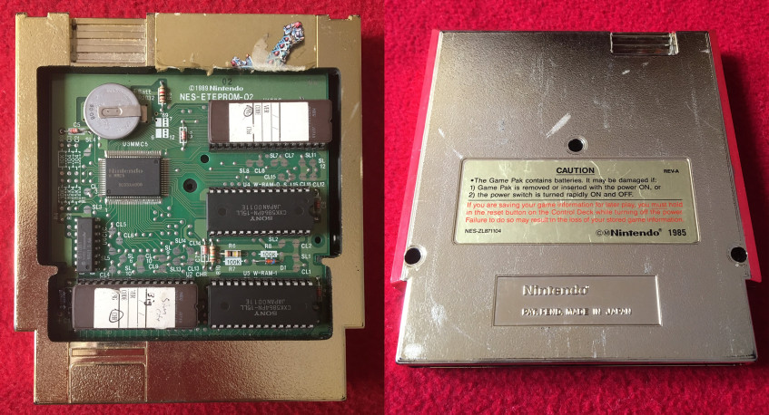 Картридж с прототипом SimCity для NES. Такой корпус использовали для внутренних тестов в Nintendo: он позволял быстро заменять чипы на плате.