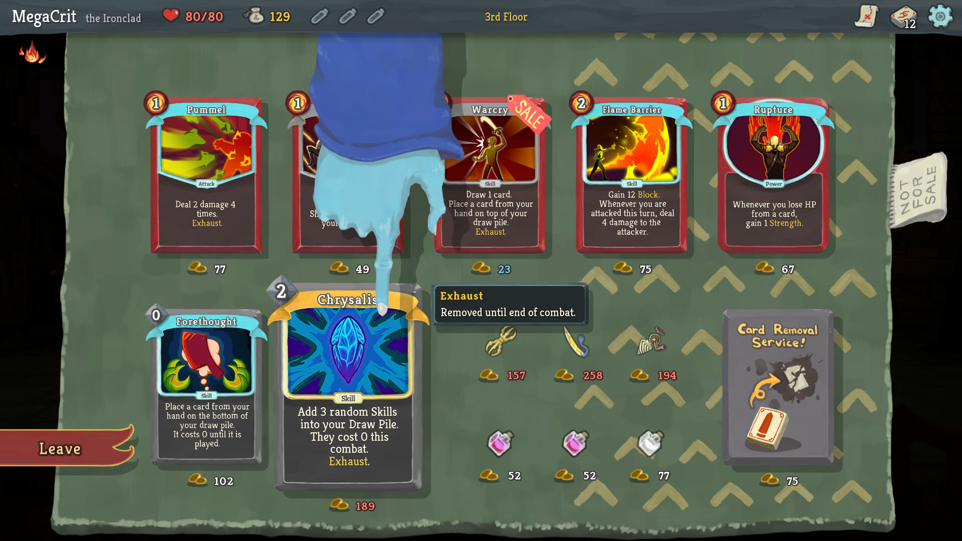 Hit Card &#8220;Roglik&#8221; SLAY THE SPIRE Selected from early Steam Access