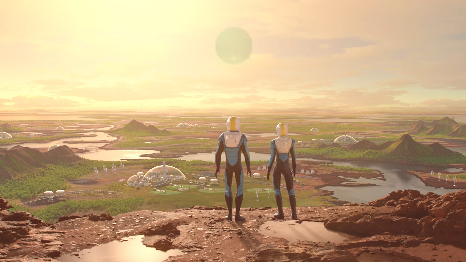 Планет трейлер. Surviving Mars терраформированный. Surviving Mars Терраформирование. Surviving Mars: Green Planet. Surviving Mars Terraforming Mars.