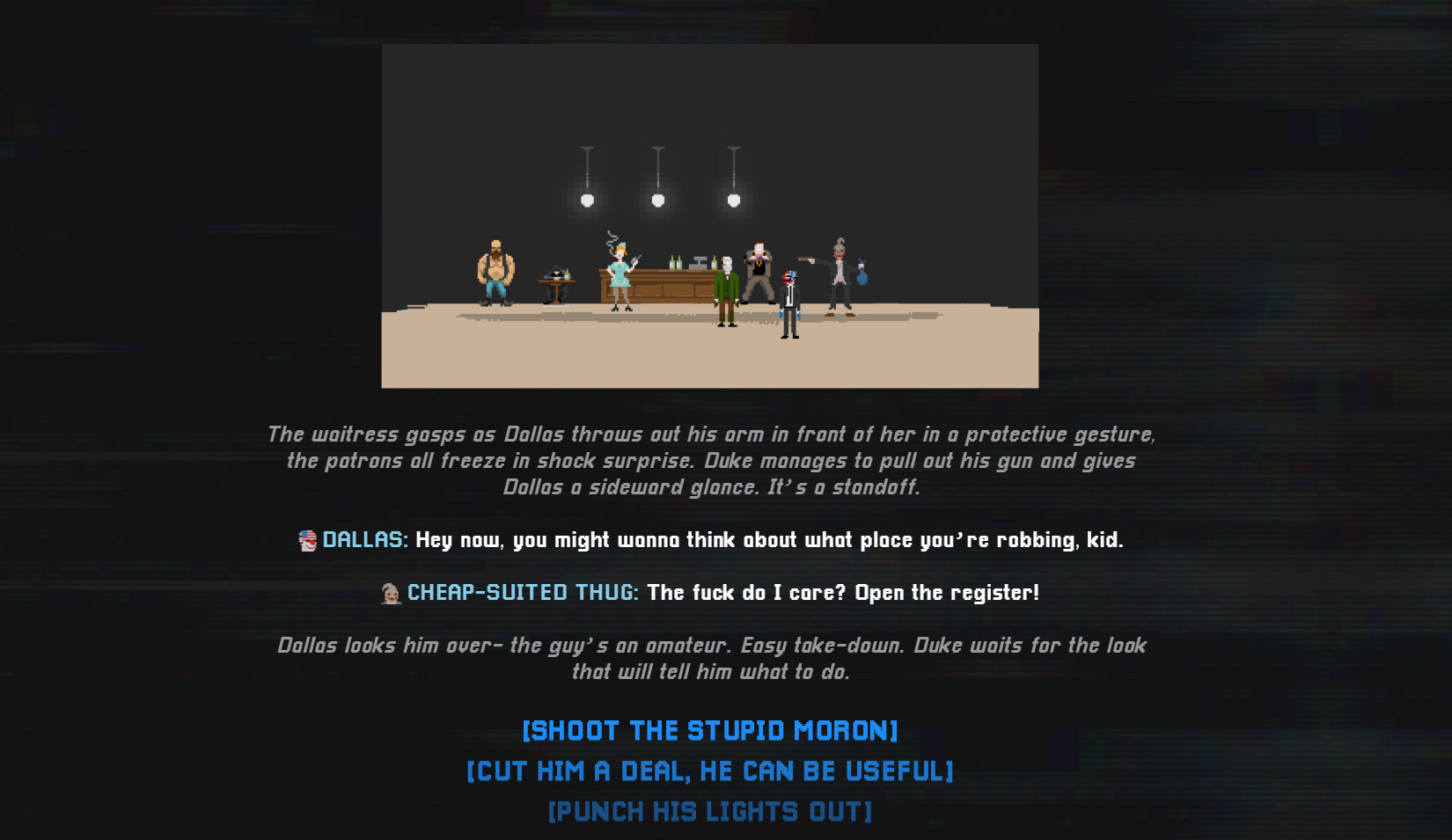 Payday 2 has a free text adventure for which DLC is given to the main game