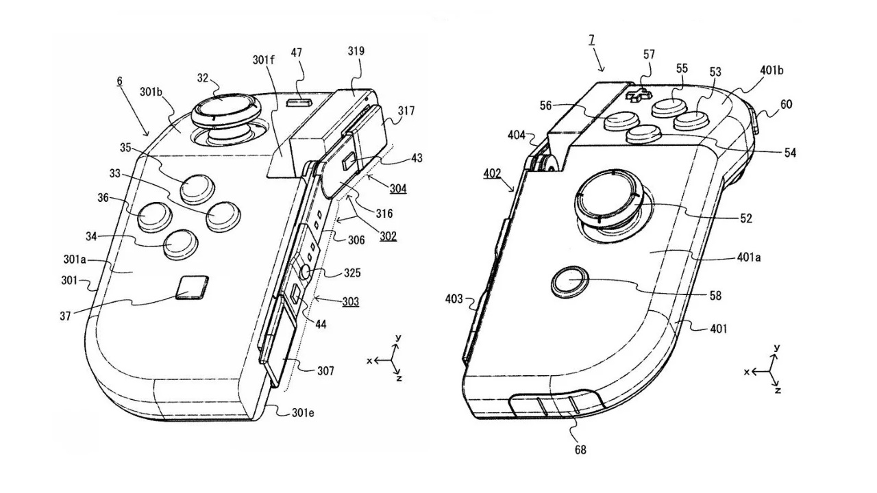 Nintendo запатентовала согнутые контроллеры для Switch
