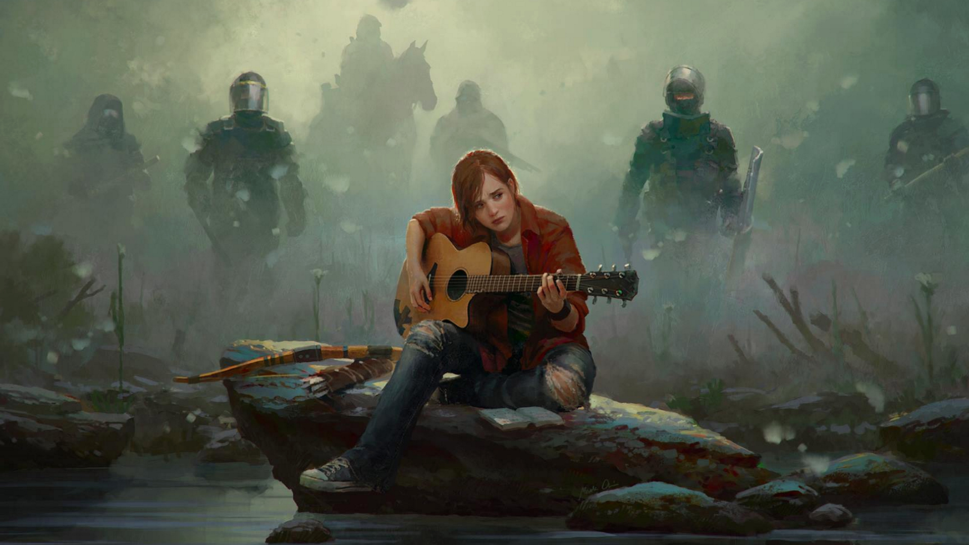 The last of us 2 Элли арт с гитарой