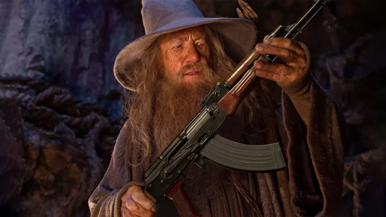 Создатели Wizard with a Gun вдохновлялись мемом, где Гендальф держит АК-47