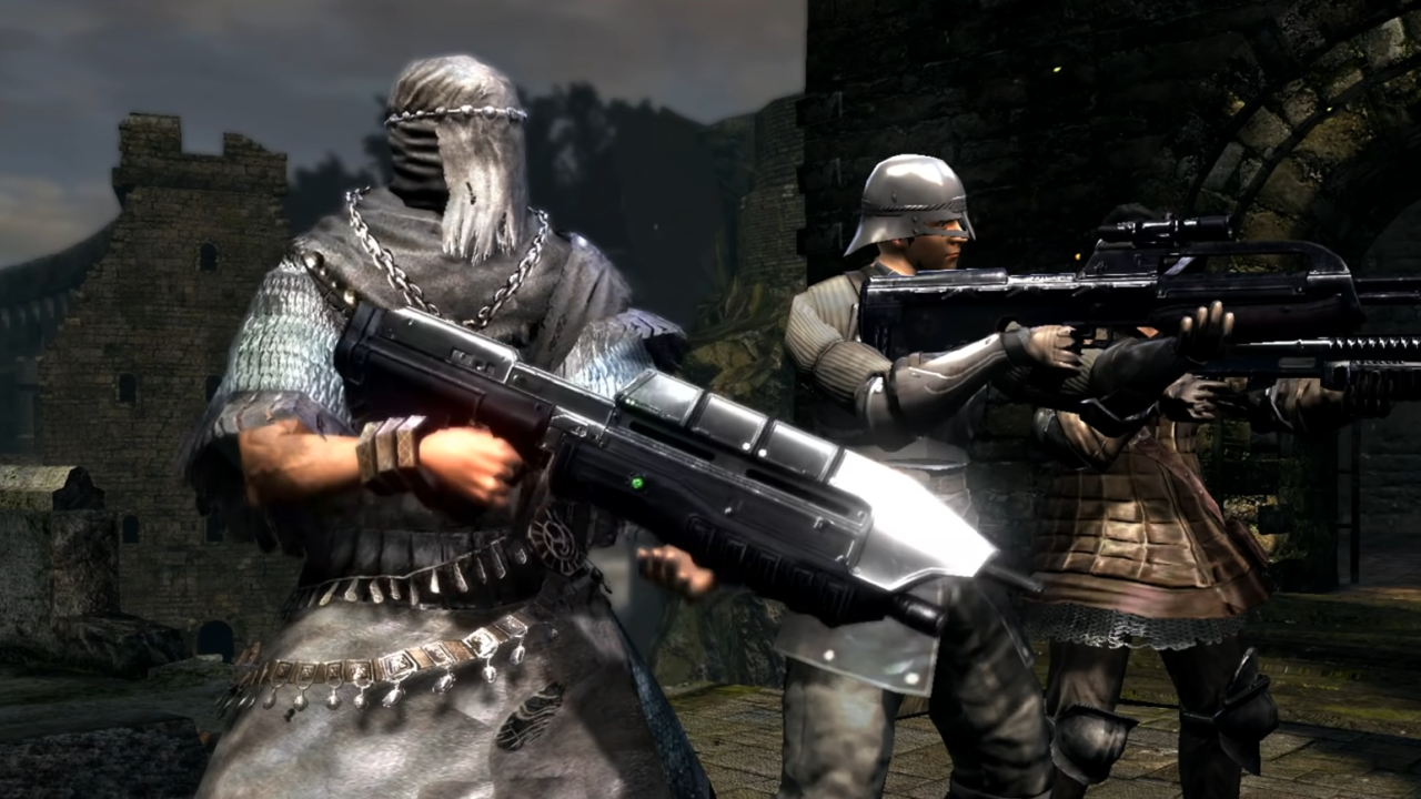 В Dark Souls добавили пушки из Halo с уникальными анимациями, эффектами и механиками