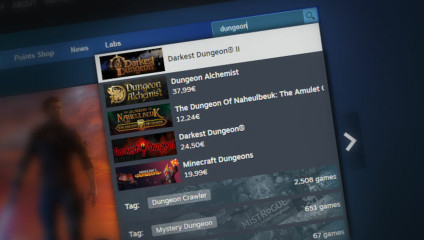 Теперь поиск Steam позволяет найти больше и лучше понимает опечатки