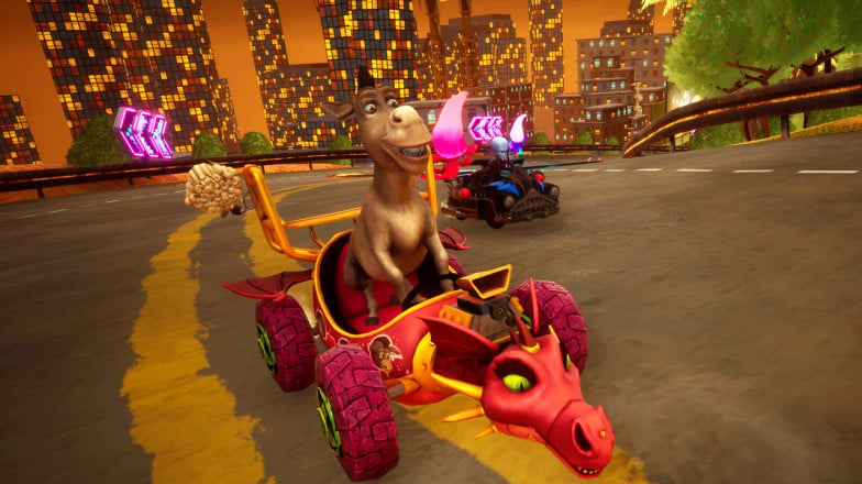 Геймплейный трейлер DreamWorks All-Star Kart Racing с заездами по ярким трассам