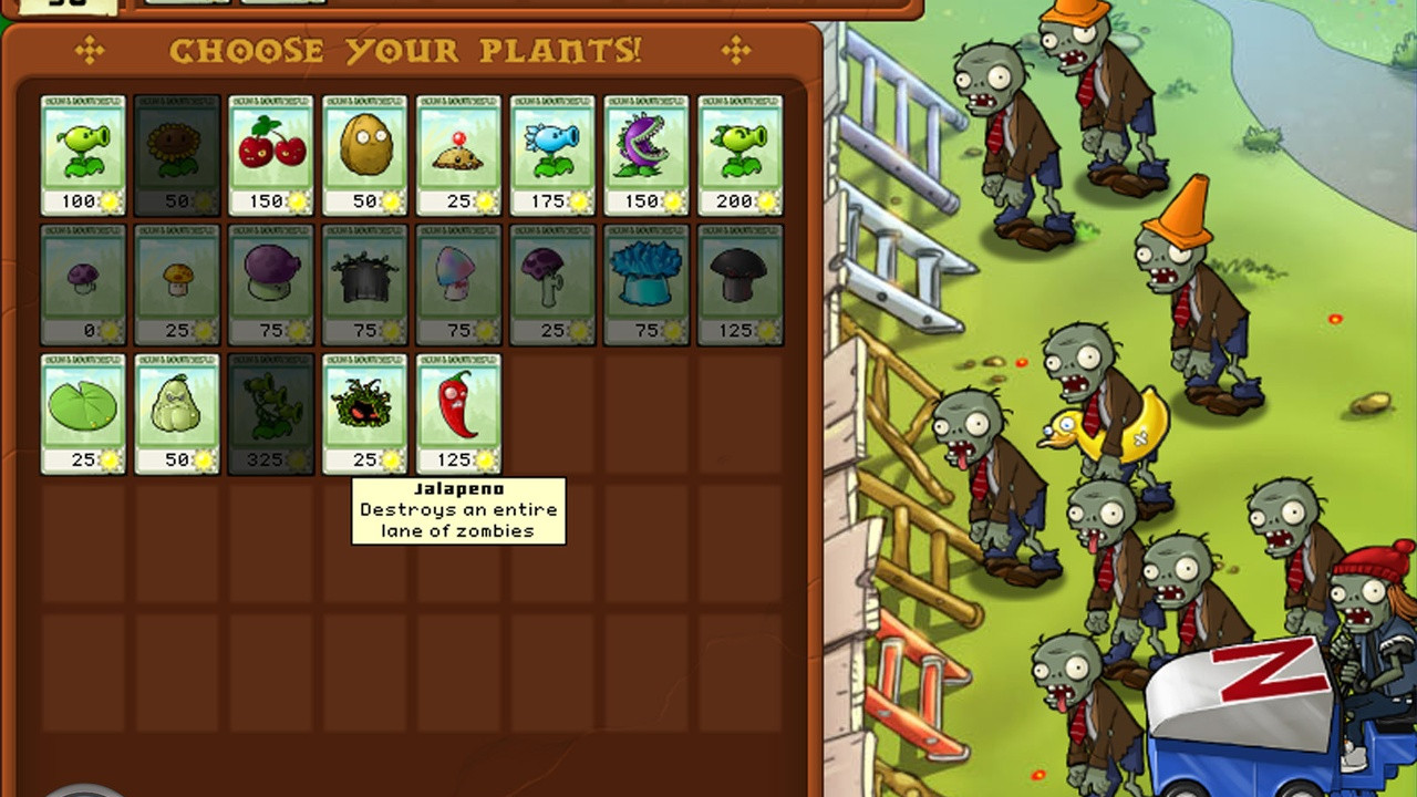 Сколько уровней в plants vs zombies