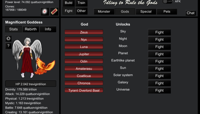 к игре Idling to Rule the Gods