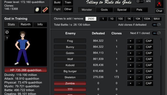 к игре Idling to Rule the Gods