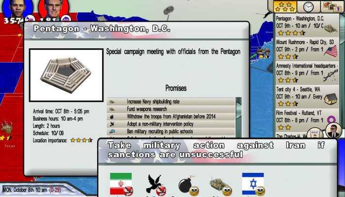к игре Race for the White House, The
