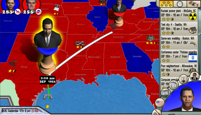 к игре Race for the White House, The