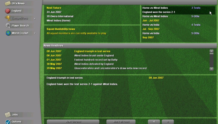 к игре Cricket Coach 2007