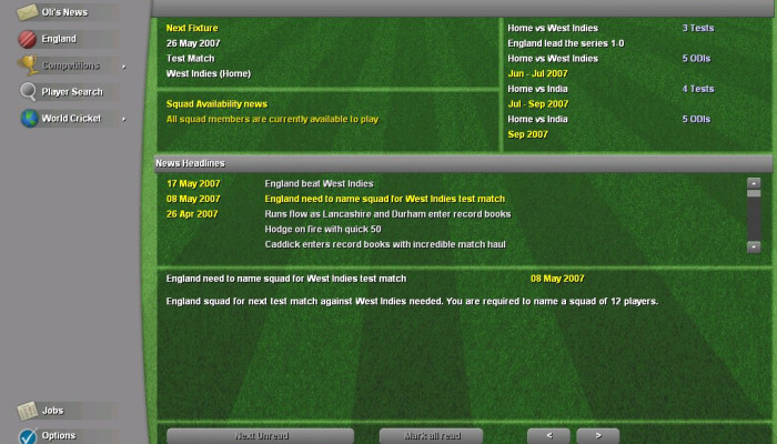 к игре Cricket Coach 2007
