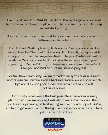 Файтинг Avatar Legends: смешанные отзывы в Steam и перенос релиза на Xbox Series Главный герой файтинга Avatar Legends: The Fighting Game