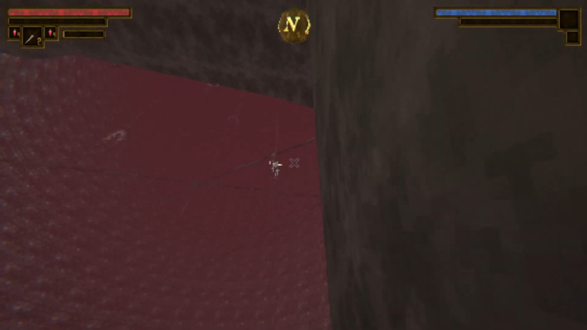 Подвешенный трупак с мечом в теле