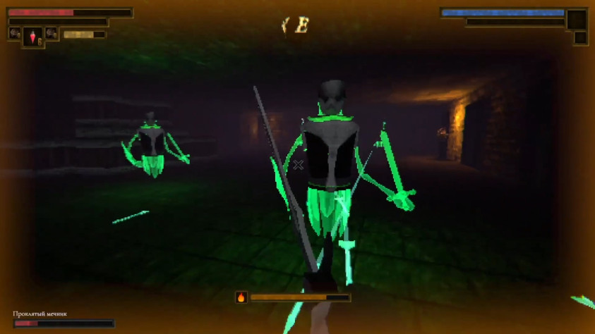 Нападает 3 мечника и позади стоят ещё 3 арбалетчика. Болты естественно пролетают насквозь мечников&amp;nbsp;¯\_(ツ)_/¯