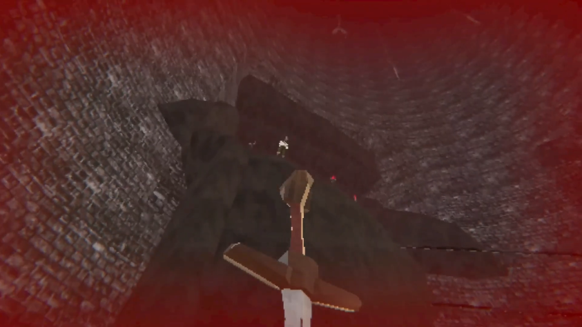 А через пару мгновений мы уже летим вниз с кинжалом в грудаке