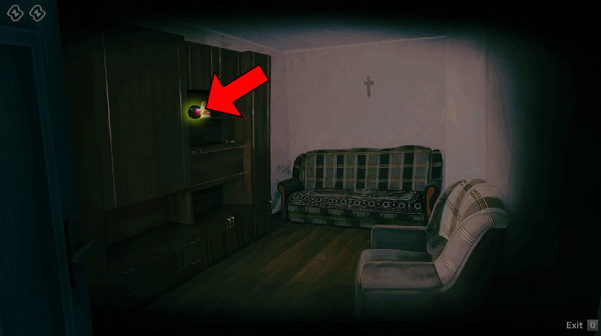 Яблоко на&amp;nbsp;полке в&amp;nbsp;зале.