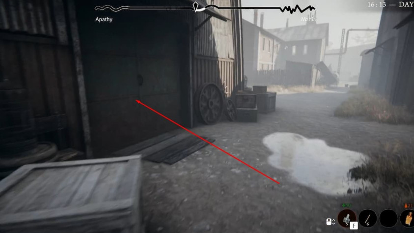 Дверь убежища Грифа на&amp;nbsp;Складах.